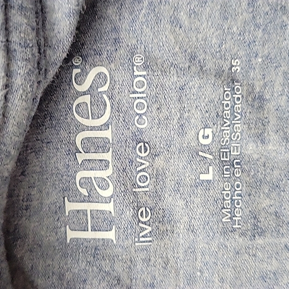 Hanes Long Sleeve Crew Neck T-Shirt Like New - Picture 3 of 5